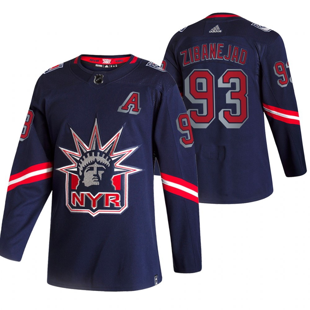 2021 Adidias New York Rangers #93 Mika Zibanejad Navy Men Reverse Retro Alternate NHL Jersey->anaheim ducks->NHL Jersey